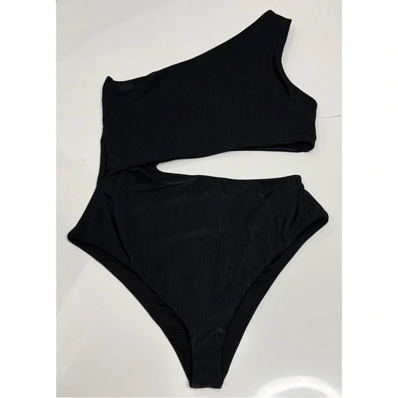 NEW BEACH RIOT Celine One Piece In Black Size M - Picture 3 of 6